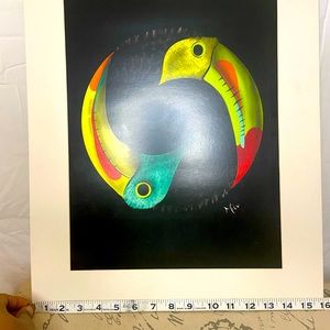 Multicolored print picture